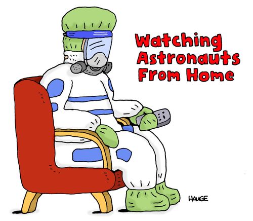 Watching astronauts from home