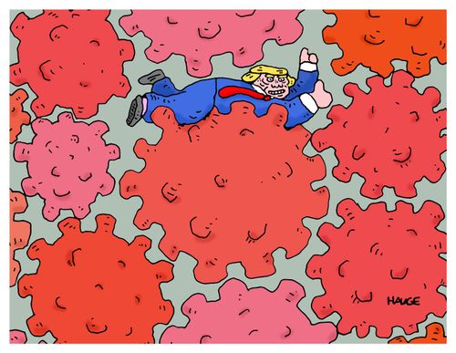 Trump riding coronaviruses 
