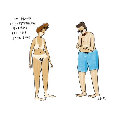 "I'm proud of everything except for the sock line."