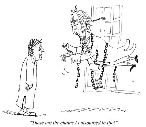 "These are the chains I outsourced in life!"