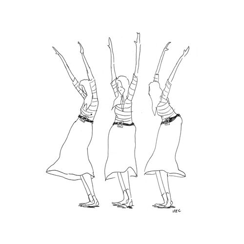 Dancing with your hands up