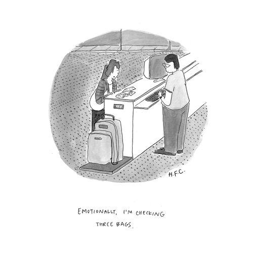 "Emotionally, I'm checking three bags."