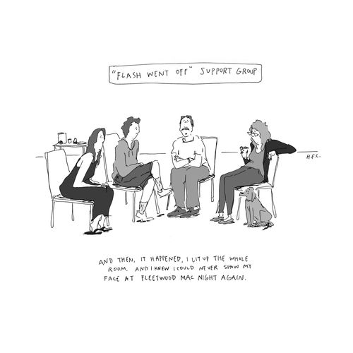 "Flash went off" support group
