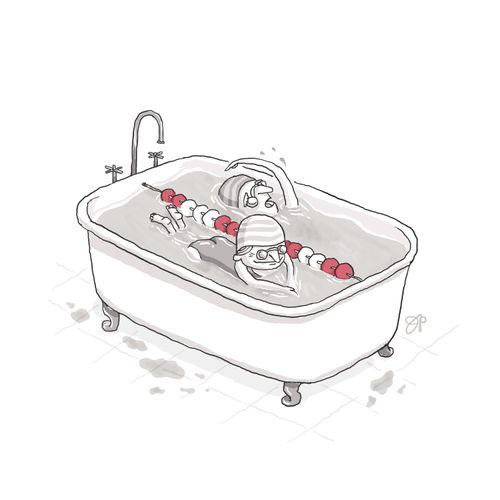 Swimming lanes in a bathtub