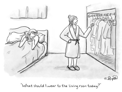 "What should I wear to the living room today?"