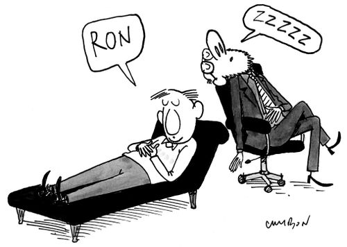 Therapist falls asleep during session. 