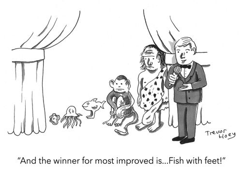 "And the winner for the most improved is... Fish with feet!"