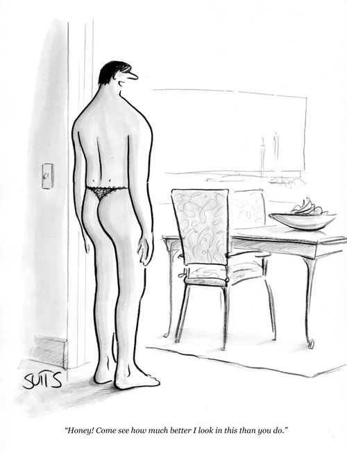 "Honey! Come see how much better I look in this than you do."