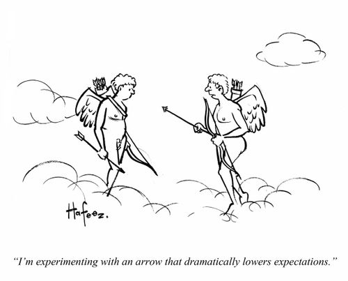 "I'm experimenting with an arrow that dramatically lowers expectations."