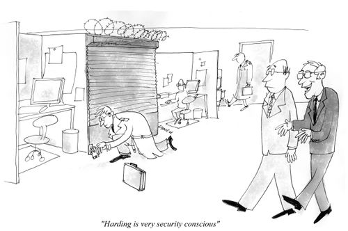 "Harding is very security conscious."