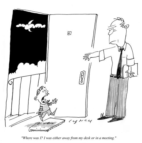 "Where was I? I was either away from my desk or in a meeting."