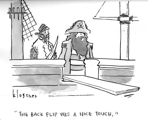 "The back flip was a nice touch."