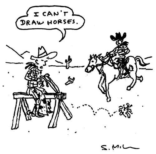 "I can't draw horses."