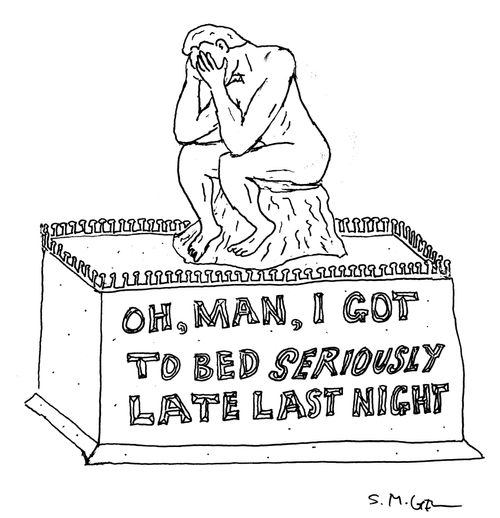 Oh, man, I got to bed seriously late last night.