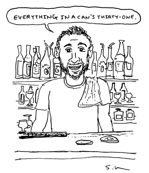 "Everything in a can's thirty-one."