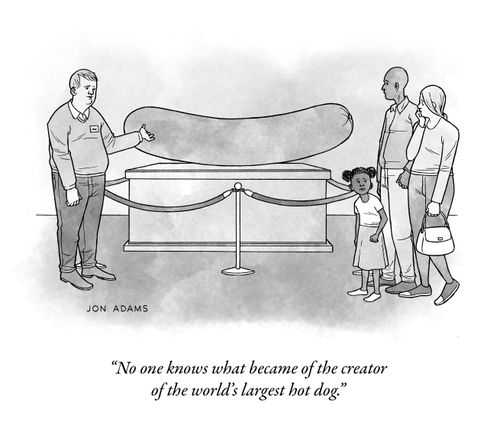 "No one knows what became of the creator of the world's largest hot dog."