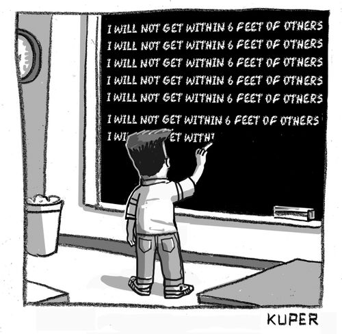 I will not get within 6 feet of others."