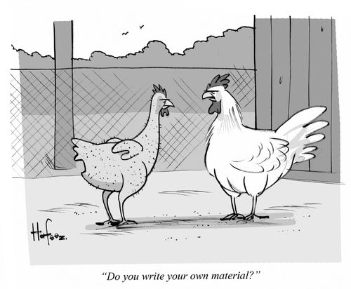 "Do you write your own material?"