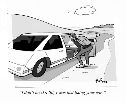 "I don't need a lift, I was just liking your car."