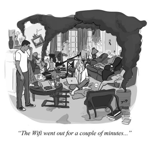 "The Wifi went down for a couple of minutes..."
