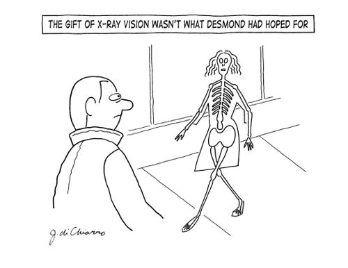 The gift of x-ray vision wasn't what Desmond had hoped for.