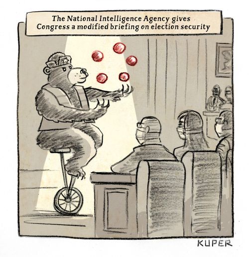 The National Intelligence Agency gives Congress a modified briefing on election security.