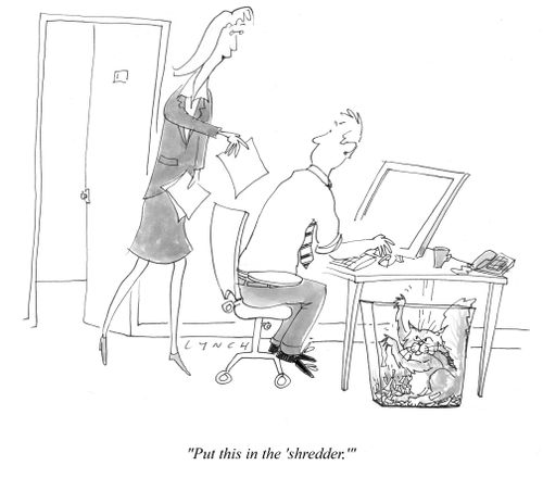 "Put this in the 'shredder.'"