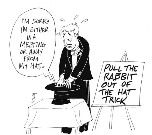 "I'm sorry, I'm either in a meeting or away from my hat..."