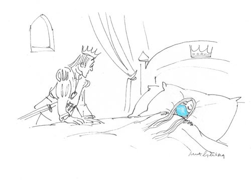 Sleeping beauty wearing a face mask