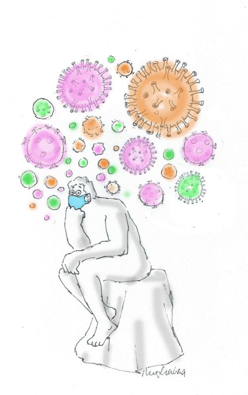 The Thinker during Covid