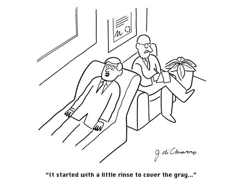 "It started with a little rinse to cover the gray..."