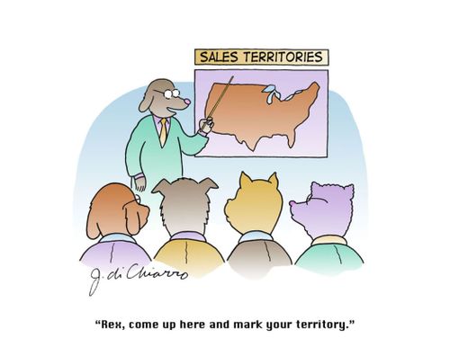 "Rex, come up here and mark your territory."
