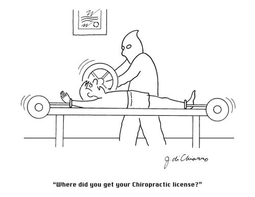 "Where did you get your Chiropractic license?"