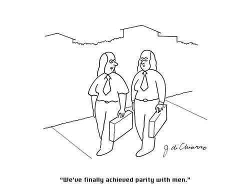 "We've finally achieved parity with men."