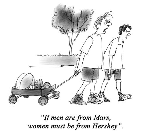 "If men are from Mars, women must be from Hershey".