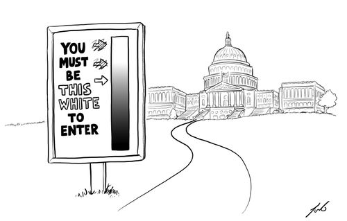 You must be this white to enter.