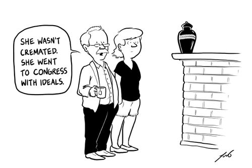 "She wasn't cremated. She went to Congress with ideals."