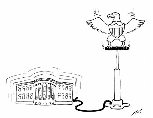 American Eagle inflates the White House using a Pump