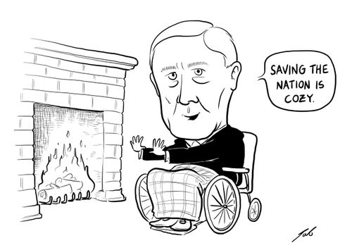 "Saving the nation is cozy."