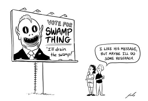 "I like his message but maybe I'll do some research."