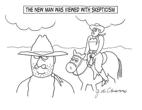 The new man was viewed with skepticism.