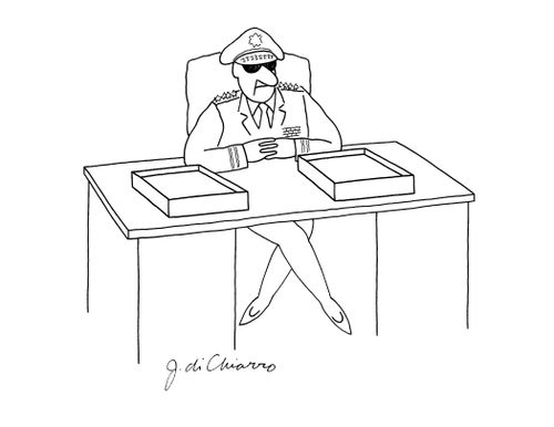 Under a general's desk