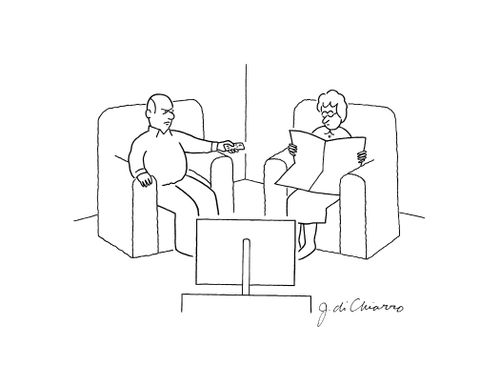 A man tries to control his wife with a remote 