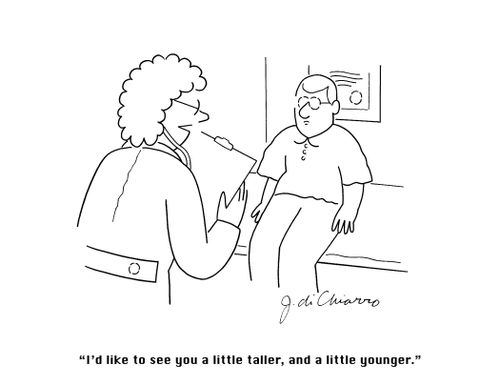 "I'd like to see you a little taller, and a little younger."