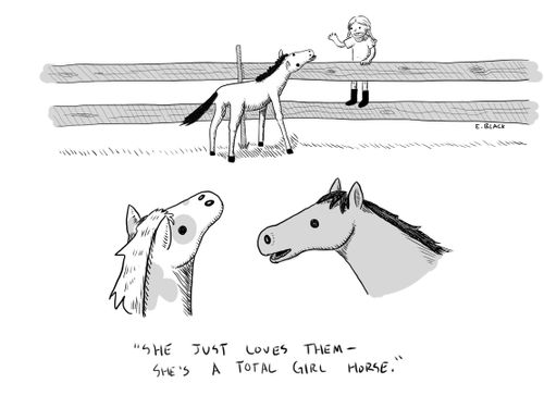 "She just loves them - she's a total girl horse."