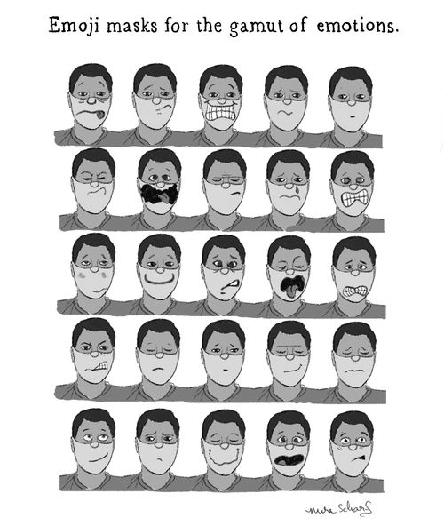 Emoji masks for the gamut of emotions