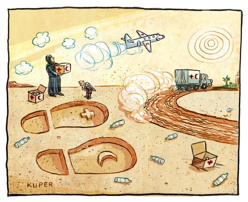 Empty footprints of aid organisations