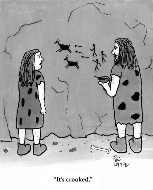 "It's crooked."