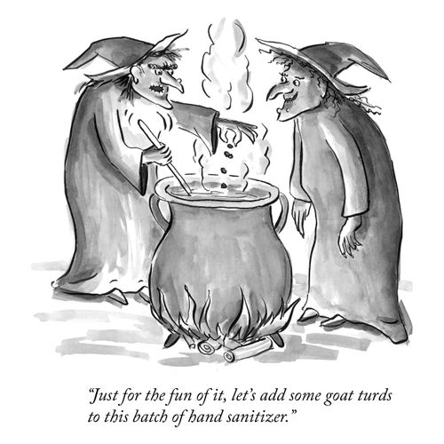 "Just for the fun of it, let's add some goat turds to this batch of hand sanitizer."