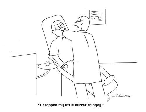 "I dropped my little mirror thingey."